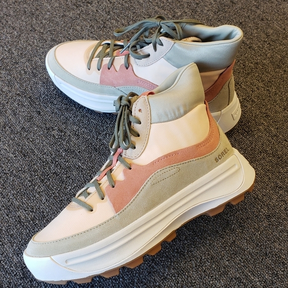 Sorel ONA 503 Mid Color Block High Top Sneakers Nova Sand Womens NEW - Picture 7 of 7
